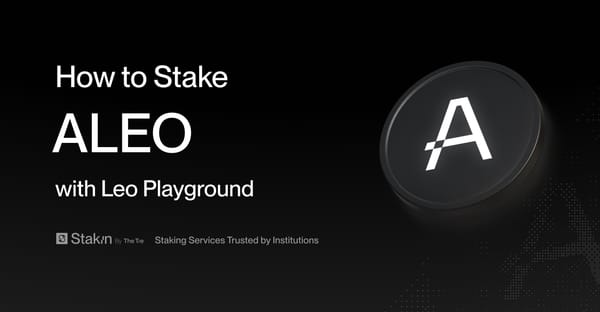 How to Stake ALEO using Leo Playground